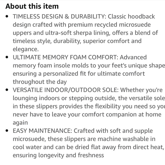 Isotoner Black Memory Foam Slippers with Heel Boost 7.5 - 8 Medium NEW! - Picture 8 of 9